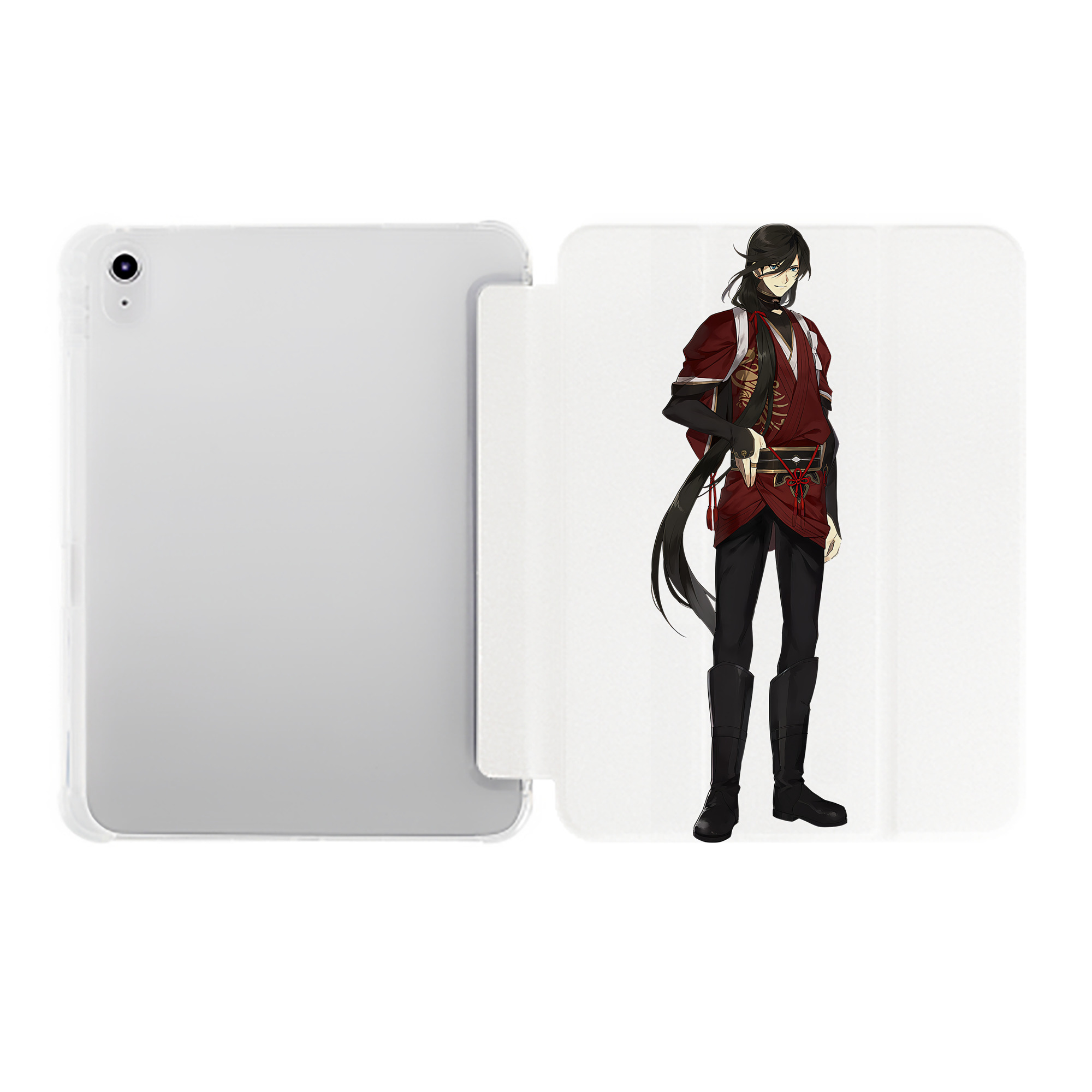 （画像用） 刀剣乱舞 Touken Ranbu IPad ケース ペン収納付き 三つ折りスタンド PUレザー×シリコン 対応機種9.5/10.5/10.9インチ